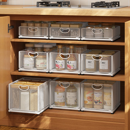 Sleek Pull-Out Cabinet Organizer for Kitchen Storage