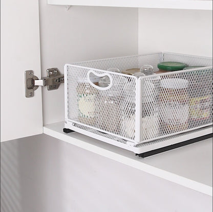 Sleek Pull-Out Cabinet Organizer for Kitchen Storage